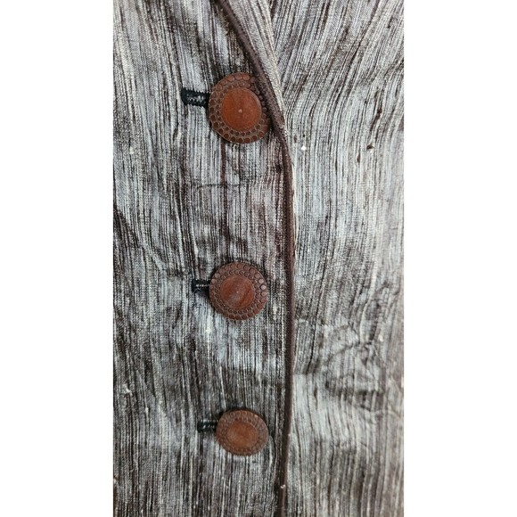 Anthropologie BURNING TORCH Women's Metallic Raw Silk Beaded Duster/Jacket P/SML - Picture 7 of 12